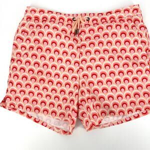 Ted Baker Mens Swim Shorts Trunks TB Size 5 - 38 inch Waist Pink Red Print